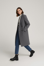 Minimalist Wool Overcoat – Grey