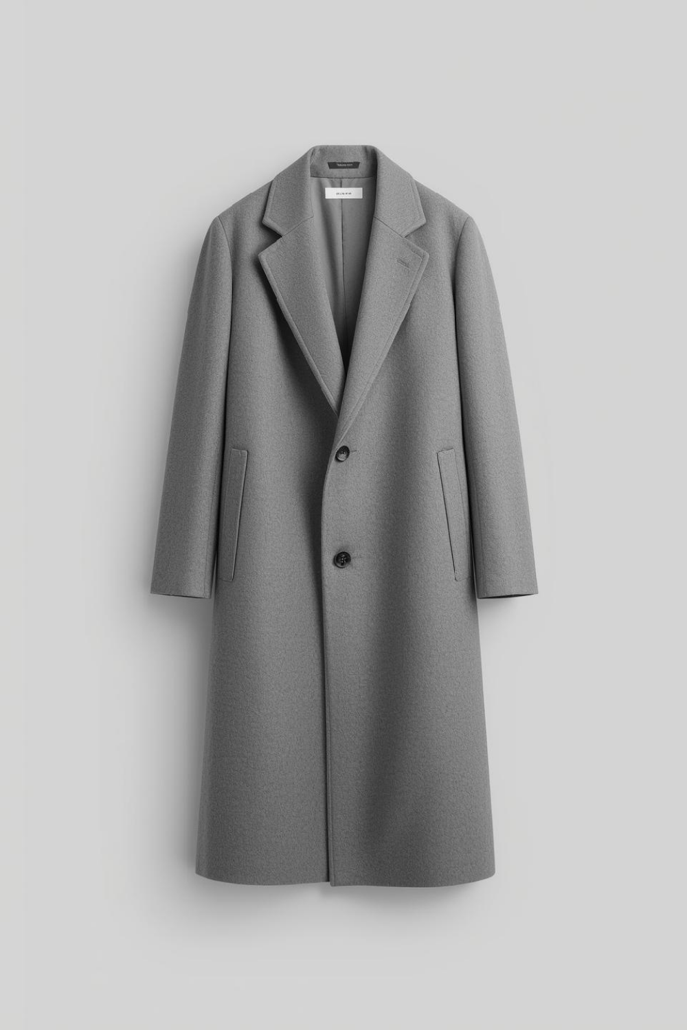 Minimalist Wool Overcoat – Grey