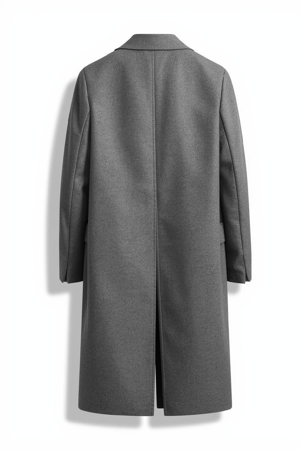 Minimalist Wool Overcoat – Grey