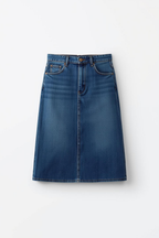 Knee-Length Denim Skirt