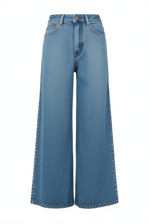 Cropped Wide-Leg Jeans