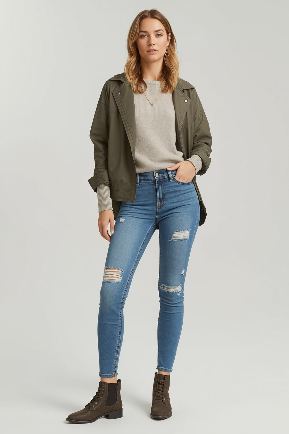 Distressed Skinny Jeans