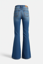 High-Rise Flare Jeans – Dark Wash