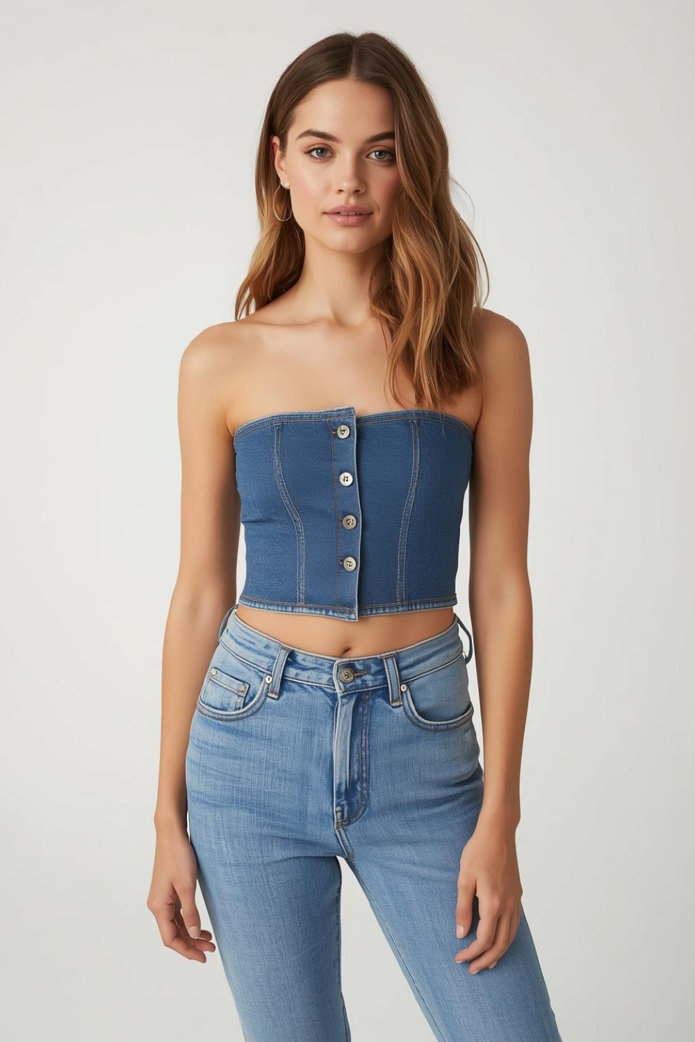 Denim Corset Top
