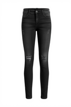 Ripped Slim Jeans – Black Wash