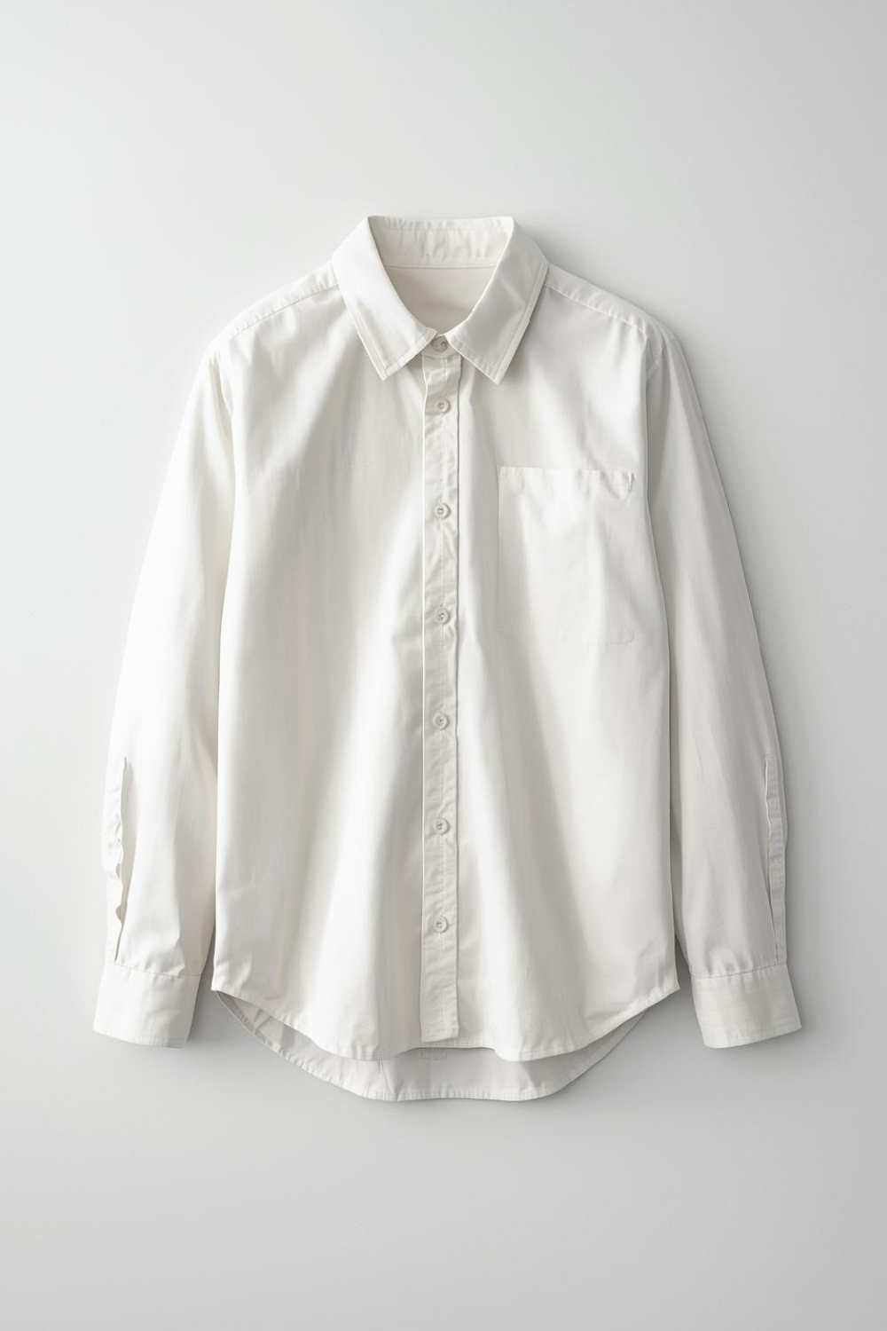 Tailored Cotton Shirt – Ivory