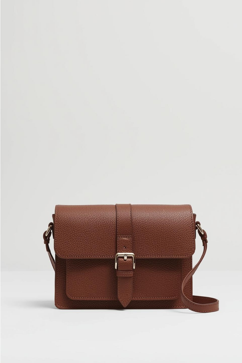 Handcrafted Leather Crossbody Bag – Brown